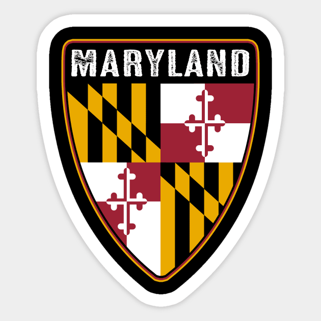 Maryland Shield Sticker by Jared S Davies